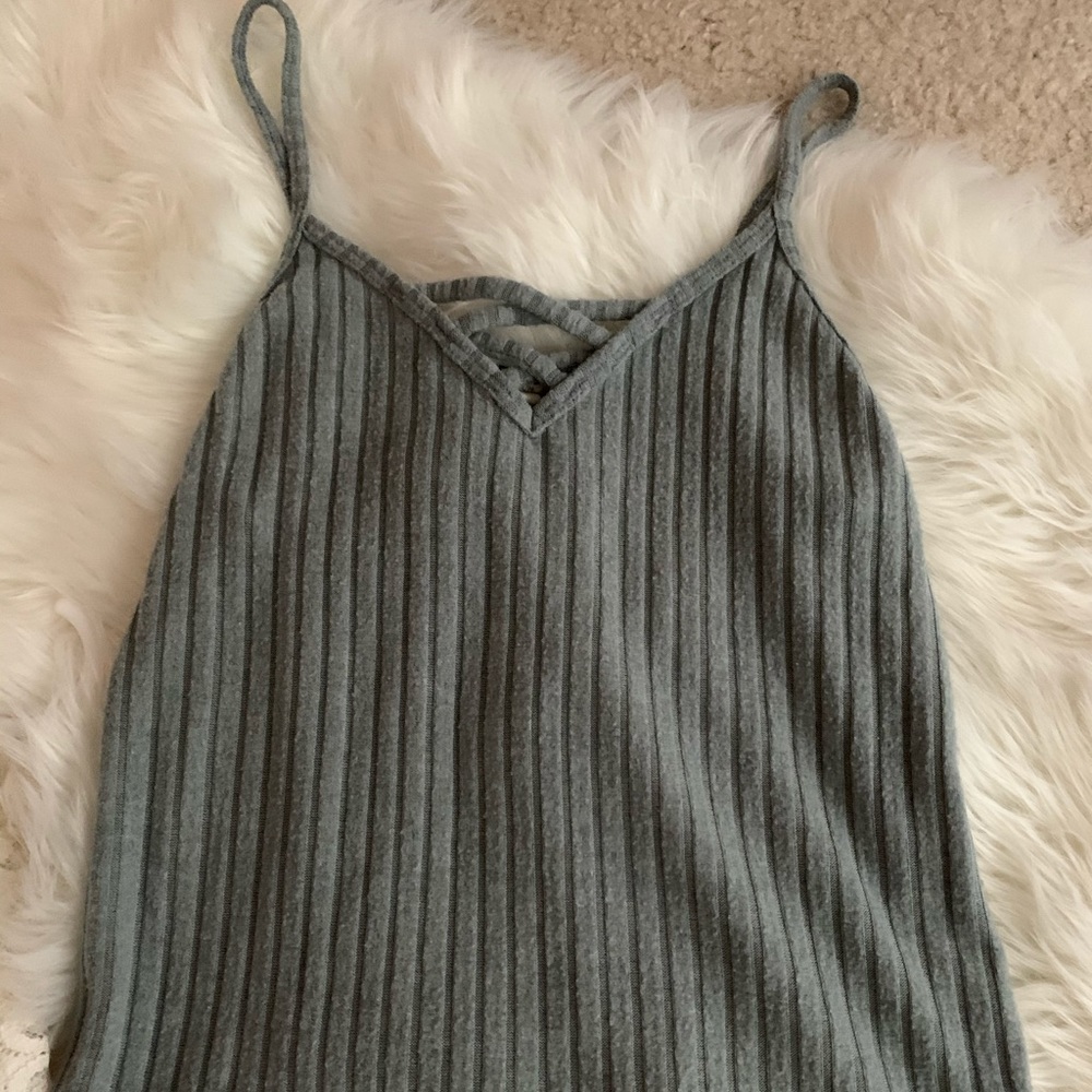 grey/ blue billabong tank top